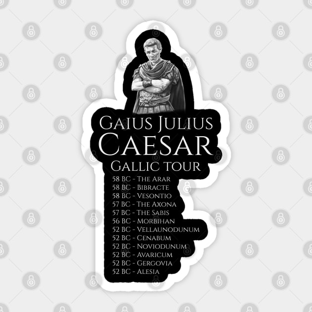 Gaius Julius Caesar Gallic Tour SPQR History Of Ancient Rome Sticker by Styr Designs